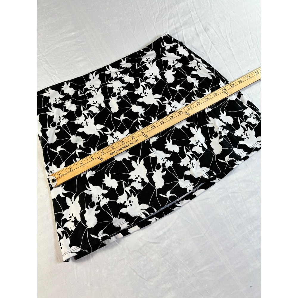 Tranquility Colorado Clothing Skort Black White Floral Print Medium Activewear - Picture 9 of 9